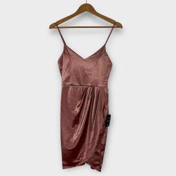 Lulus Dresses & Skirts - Lulus Women’s Size Small Mauve Pink Forever Your Girl Satin Bodycon Mini Dress